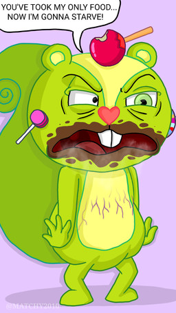 anthro male overweight solo matchy2010 happy_tree_friends nutty_(htf) mammal rodent sciurid tree_squirrel 9:16 hi_res tagme
