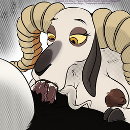 anthro anthro_on_anthro areola balls belly big_breasts bodily_fluids breasts cum cum_in_mouth cum_inside dotted_background duo erect_nipples erection eyelashes faceless_character faceless_male fellatio female female_focus female_penetrated fur genital_fluids genitals half-closed_eyes horn leg_grab looking_at_another looking_at_genitalia looking_at_partner looking_at_penis looking_down male male/female male_penetrating male_penetrating_female mature_anthro mature_female narrowed_eyes nipples nude oral oral_penetration orange_eyes pattern_background penetration penile penis sex simple_background snout solo_focus spread_legs spreading text vein veiny_penis yellow_sclera lonbluewolf third-party_edit dreamworks kung_fu_panda master_po_ping soothsayer bear bovid caprine giant_panda goat mammal 1:1 url