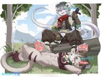anthro bell bell_collar biped collar duo fur grey_body grey_fur leash leashed_collar male male/male outside slim_anthro slim_dom slim_male slim_sub angry_app domestic_cat felid feline felis mammal mouse murid murine rodent 4:3 hi_res
