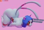 anthro ass_up barely_visible_genitalia barely_visible_penis black_nose blue_hood fangs forked_tail fur furgonomic_headwear furgonomic_hood furgonomics genitals hood_only lying male mouth_closed multicolored_body multicolored_fur on_front patreon_logo penis pink_background pink_inner_ear red_body red_fur simple_background solo tail teeth text two_tone_body two_tone_fur unusual_anatomy unusual_tail whiskers white_body white_fur yellow_eyes camseven asian_mythology east_asian_mythology epic_games fortnite japanese_mythology mythology patreon nyanja_(fortnite) domestic_cat felid feline felis mammal nekomata yokai 3d_(artwork) digital_media_(artwork) english_text hi_res