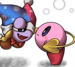 clothing duo fool's_hat hat headgear headwear box_xod kirby_(series) nintendo kirby marx_(kirby) waddling_head 2019 low_res