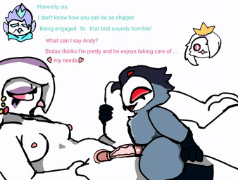 age_difference anthro anthro_penetrated beak blush breasts caption caption_box claws duo female female_penetrated genitals happy happy_sex internal larger_penetrated leg_glider_position male male/female male_penetrating male_penetrating_female open_beak open_mouth penetration penile penile_penetration penis penis_in_vagina raised_leg red_eyes sex shota size_difference vaginal vaginal_penetration young luftydays hellaverse helluva_boss andrealphus_(helluva_boss) stella_(helluva_boss) stolas_(helluva_boss) demon owl_demon animated