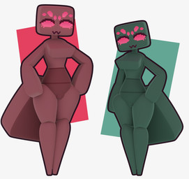 anthro breasts duo featureless_breasts female multi_eye segmented_body simple_background honeydewstudios arachnid arthropod spider colored hi_res