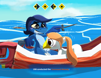 anthro anthro_on_anthro anthro_penetrated anthro_penetrating anthro_penetrating_anthro big_penis blue_body blue_hair blue_scales blush bodily_fluids dominant dominant_anthro dominant_male drooling erection feathers female female_penetrated gameplay_mechanics genitals hair leg_grab male male/female male_penetrating male_penetrating_female mind_control nipples nude on_boat orange_hair outside penetration penis pink_nipples ponytail purple_eyes questionable_consent saliva scales sea sex sky smile smirk submissive submissive_anthro submissive_female text thigh_grab water white_body white_feathers yellow_sclera young young_anthro young_female ultilix nintendo the_legend_of_zelda wind_waker king_of_red_lions medli ulti_(ultilix) avian lizard reptile rito scalie 2026 english_text