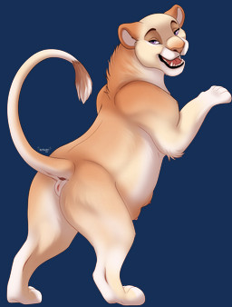 animal_genitalia animal_vulva arm_tuft bedroom_eyes belly curved_tail elbow_tuft fangs feline_genitalia feline_vulva female feral fur genitals lidded_eyes lion_ears looking_at_viewer looking_back looking_back_at_viewer markings mole_(marking) narrowed_eyes neck_scruff on_hind_legs open_mouth pawpads paws pregnant presenting purple_eyes quadruped raised_tail rear_view seductive solo tail tail_anus tail_tuft tan_body tan_fur teats teeth tuft vulva white_belly heymayaart calpurnia felid lion mammal pantherine absurd_res alpha_channel hi_res