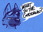 angry anthro aviator_glasses dialogue eyewear glasses male police police_officer shitpost shocked solo speech_bubble meatyr fallout microsoft canid canine canis domestic_dog german_shepherd herding_dog mammal pastoral_dog meme reaction_image