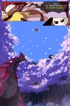ambiguous_gender antennae_(anatomy) black_body black_eyes blue_sky boulder brown_antennae brown_scarf day duo earpiece emanata eyelashes feral forest forest_background horn insect_wings markings narrowed_eyes nature nature_background offscreen_character pink_leaves plant pointy_speech_bubble pokemon_battle powering_up purple_leaves purple_markings quadruped quiver_dance red_body rock scarf shrub sky speech_bubble talking_to_another text tree white_body wings wounded yellow_body yellow_eyes cuchuflin nintendo pokemon frida_(cuchuflin) arthropod generation_5_pokemon generation_7_pokemon insect pixie pokemon_(species) ribombee scolipede absurd_res comic english_text hi_res