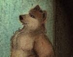 anthro archived_source bd canid canine canis colored_pencil_(artwork) domestic_dog fur graphite_(artwork) looking_at_viewer male mammal muscular muscular_anthro muscular_male pencil_(artwork) slightly_chubby smile solo traditional_media_(artwork)