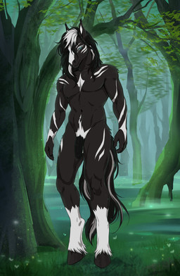 animal_genitalia animal_penis anthro balls biped equine_genitalia equine_penis flaccid forest front_view fur genitals hair hooves looking_at_viewer male male_anthro navel nude outdoor_nudity outside penis plant smile solo standing tail tree tvard sollareon equid equine horse mammal absurd_res digital_media_(artwork) hi_res