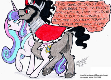 aged_up anthro anus balls coerced_into_consent crying_while_penetrated dialogue duo female female_penetrated from_behind_position genitals horn male male/female male_penetrating male_penetrating_female penetration questionable_consent red_eyes secretly_loves_it sex simple_background smile text wings artistnjc friendship_is_magic hasbro my_little_pony mythology flurry_heart_(mlp) king_sombra_(mlp) equid equine horse mammal mythological_creature mythological_equine pony unicorn winged_unicorn 2025 absurd_res colored english_text hi_res signature traditional_media_(artwork)