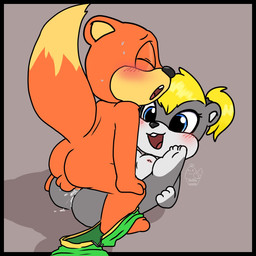 age_difference aged_down anthro balls blonde_hair blue_eyes blush bodily_fluids bottomwear bottomwear_around_one_leg bottomwear_down breasts butt clothing clothing_around_one_leg cum cum_inside duo ejaculation erection female female_penetrated fur genital_fluids genitals grey_body hair humanoid_genitalia humanoid_penis legs_up male male/female male_penetrating male_penetrating_female nipples nude older_male open_mouth orange_body orgasm outline pants pants_around_one_leg penetration penile penile_penetration penis penis_in_vagina sex simple_background small_breasts smile spread_legs spreading tongue vaginal vaginal_penetration vulva young young_anthro younger_female younger_penetrated conditional_dnp muffinlewds conker's_bad_fur_day rareware berri conker chipmunk eurasian_red_squirrel ground_squirrel mammal rodent sciurid tree_squirrel 1:1 2021 digital_media_(artwork) hi_res