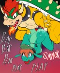 anal anal_penetration anthro ass_up ball_gag bdsm big_butt big_penis bodily_fluids bondage bound breath_powers butt butt_grab butt_slap clothing collar crying cuff_(restraint) dominant dominant_male duo elemental_manipulation female fire fire_breathing fire_manipulation forced gag gagged genitals hand_on_butt hat headgear headwear male male/female nude penetration penis plap rape restraints sex slap spanking submissive submissive_female tail tail_bondage tail_tied tam_o'_shanter tears thick_thighs wide_eyed wide_hips albinefox disney mario_bros nintendo the_ballad_of_nessie bowser nessie_(disney) animal_humanoid draconic humanoid koopa loch_ness_monster reptile scalie scalie_humanoid turtle hi_res