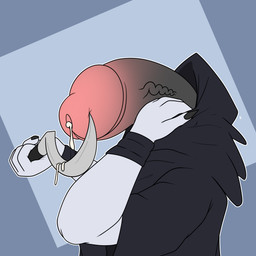 4_fingers anthro big_penis black_clothing bodily_fluids claws cloak clothed clothing cum cum_on_object cum_on_weapon darkened_genitalia darkened_penis dickhead dripping erection fingers for_a_head fur genital_danger_play genital_fluids genitals grey_background grey_body grey_fur holding_object holding_weapon hood huge_penis humanoid_genitalia humanoid_penis knife_play male outline penis poncho precum precum_drip sickle side_view simple_background solo standing thick_penis urethra vein weapon what what_has_science_done wraps wrist_wraps ascended-t dreamworks puss_in_boots_(franchise) death_(puss_in_boots) mammal penis_creature 1:1 digital_drawing_(artwork) digital_media_(artwork) flat_colors hi_res