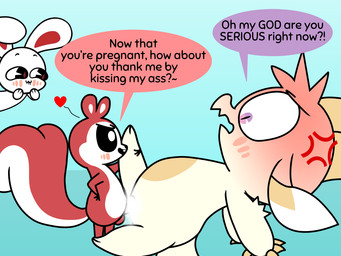 ambiguous_gender anal_request angry angry_sex anthro anthro_on_anthro anthro_penetrated anthro_penetrating anthro_penetrating_anthro balls being_watched belly big_belly bite biting_lip black_eyes blue_background blush blush_lines bodily_fluids buckteeth claws color_coded color_coded_speech_bubble cross-popping_vein cuckold cum cum_in_vagina cum_inside dialogue dominant dominant_male duo_focus eye_contact eyebrows featureless_chest female female_anthro female_penetrated from_front_position fur genital_fluids genitals group hands_on_ground heart_symbol horn impregnation larger_anthro larger_female larger_penetrated larger_sub leg_grab looking_at_another lying male male/female male_anthro male_penetrating male_penetrating_female missionary_position multicolored_body narrowed_eyes nude nude_anthro nude_female nude_male on_back on_model on_style open_mouth open_smile oral_request penetration pink_eyes pleased_expression pupils purple_eyes raised_eyebrows red_body red_ears red_fur red_inner_ear red_pupils requesting rimming_request sex sex_request simple_background size_difference smaller_anthro smaller_male smile smug smug_face smug_grin speech_bubble submissive tail tan_body tan_claws tan_ears tan_horn tan_inner_ear teeth text thick_thighs throbbing throbbing_balls trio two_tone_body white_body white_ears white_eyes white_fur white_inner_ear wide_hips marcovolkov2000 chikn_nuggit mythology fwench_fwy_(chikn_nuggit) hawt_saus_(chikn_nuggit) iscream_(chikn_nuggit) dragon lagomorph leporid mammal mythological_creature mythological_scalie rabbit rodent scalie sciurid tree_squirrel 2025 4:3 colored digital_drawing_(artwork) digital_media_(artwork) english_text nonbinary_(lore)
