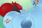 abdominal_bulge ahegao anal anal_penetration anthro anthro_on_anthro areola balls balls_expansion big_balls big_breasts big_butt big_nipples blue_areola blue_body blue_nipples breast_expansion breast_growth breasts butt cutie_mark duo expansion female genital_expansion genital_growth genitals growth hair huge_balls huge_breasts huge_butt hyper hyper_balls hyper_breasts hyper_butt hyper_genitalia looking_pleasured male male/female multicolored_hair nipples penetration penis penis_expansion rainbow_hair sex wings chango-tan friendship_is_magic hasbro my_little_pony mythology cloud_weaver rainbow_dash_(mlp) equid equine mammal mythological_creature mythological_equine pegasus absurd_res hi_res