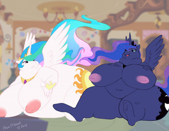 2012 <3 anthro anthrofied big_breasts blue_eyes blue_fur breasts crown cutie_mark duo equine female friendship_is_magic fur hair horn horse inverted_nipples lying mammal morbidly_obese multicolored_hair my_little_pony nipples nude on_front overweight pony princess princess_celestia_(mlp) princess_luna_(mlp) purple_eyes revadiehard royalty sibling sisters sitting weight_gain white_fur winged_unicorn wings
Rating: Questionable
Score: 3
User: ErosThanatos
Date: March 10, 2013 2012 <3 anthro anthrofied big_breasts blue_eyes blue_fur breasts crown cutie_mark duo equine female friendship_is_magic fur hair horn horse inverted_nipples lying mammal morbidly_obese multicolored_hair my_little_pony nipples nude on_front overweight pony princess princess_celestia_(mlp) princess_luna_(mlp) purple_eyes revadiehard royalty sibling sisters sitting weight_gain white_fur winged_unicorn wings
Rating: Questionable
Score: 3
User: ErosThanatos
Date: March 10, 2013