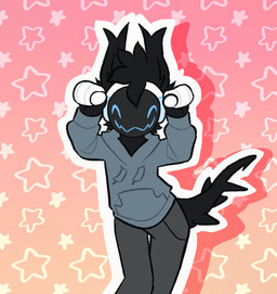 ambiguous_gender animated_gif anthro biped black_body black_fur black_hair bottomwear clothed clothing dancing fur hair looking_at_viewer machine pattern_background screen screen_face simple_background solo tail visor y2k_(graphic_design) sh-4rk caramelldansen moose_(sh-4rk) aquatic fish hybrid protogen shark 2020 animated animation_meme digital_media_(artwork) frame_by_frame hi_res loop meme short_playtime