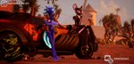 anthro black_body black_fur car clothed clothing desert duo ear_piercing ear_ring evening female fur looking_back male male/female outside piercing ring_piercing side slim_female smile tail thin_calves thin_legs thin_thighs vehicle bufflovestheart epic_games fortnite fortnite:_battle_royale lego axo_(fortnite) camille_(fortnite) amphibian animal_humanoid axolotl humanoid mammal marine mole_salamander mouse murid murine rat rodent salamander 16:9 3d_(artwork) digital_media_(artwork) hi_res widescreen