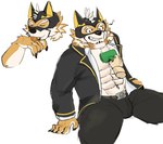 abs anthro brush brushing bulge clothing male mask muscular muscular_anthro muscular_male pecs personal_grooming social_grooming solo suit superhero ateeesta_92 lifewonders live_a_hero ryekie_(live_a_hero) felid mammal pantherine tiger hi_res