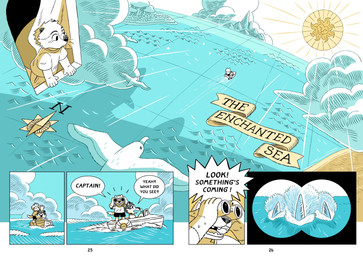 anthro binoculars boat clothing cloud compass curtains dialogue fin male sea sun text vehicle water watercraft window saran_kit coal_(saran_kit) oak_(saran_kit) sunny_(saran_kit) aquatic avian bird canid canine canis fish gull lari larid mammal mustelid otter shark wolf comic english_text hi_res brother_(lore) sibling_(lore)