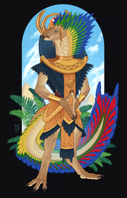 anthro black_claws blue_eyes claws finger_claws front_view glistening glistening_eyes looking_at_viewer male male_anthro mouth_closed pupils scales slit_pupils solo standing tan_body tan_scales toe_claws riorix scalie species_request 2024 absurd_res dated full-length_portrait hi_res portrait