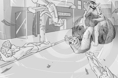 almost_fully_inside anthro ball_bulge balls beard belly_hair big_balls big_penis body_hair body_in_urethra casual_nudity casual_vore city city_background cock_vore debris emanata facial_hair feet_first flaccid genitals hairy hairy_balls huge_balls huge_penis hyper hyper_balls hyper_genitalia hyper_penis inside_penis looking_away male mass_vore moobs multiple_prey muscular muscular_anthro muscular_male nude overweight penile penis proboscis_(anatomy) reaching_towards_another scared scratching_belly speed_lines suction trunk_(anatomy) tusks unwilling_prey vacuum_vore vore wanted_poster nommsalotl canid canine canis domestic_cat domestic_dog elephant elephantid equid equine felid feline felis horse mammal proboscidean 3:2 absurd_res hi_res monochrome