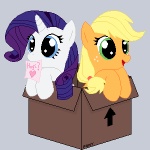 1:1 2013 alpha_channel animated applejack_(mlp) blonde_hair blue_eyes box cardboard cardboard_box container duo earth_pony equid equine female feral freckles friendship_is_magic fur green_eyes hair hasbro horn horse if_it_fits_i_sits_(meme) in_box in_container low_res mammal meme mouth_hold my_little_pony mythological_creature mythological_equine mythology note orange_body orange_fur pony purple_hair rarity_(mlp) short_playtime simple_background tomdantherock tongue tongue_out transparent_background unicorn white_body white_fur