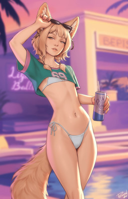 clothed clothed_female clothed_humanoid clothing female fingers front_view hair looking_at_viewer navel solo standing tail teeth personalami grand_theft_auto grand_theft_auto_vi gta_vi_cover_girl rockstar_games khiara_(personalami) animal_humanoid canid canid_humanoid canine canine_humanoid fennec_humanoid fox_humanoid humanoid mammal mammal_humanoid 2026 digital_drawing_(artwork) digital_media_(artwork) hi_res