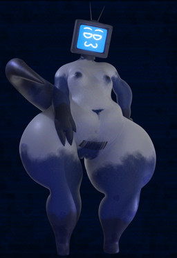 :3 barcode barcode_tattoo big_butt blue_arms blue_background blue_legs breasts butt electronics female for_a_head gradient_arms gradient_body gradient_legs gradient_tail huge_thighs screen screen_face simple_background slightly_chubby solo standing tail tapering_tail tattoo television thick_thighs bacility beep_(bacility) humanoid object_head screen_head tv_head tv_head_robot 3d_(artwork) blender_(artwork) digital_media_(artwork) hi_res tagme