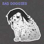 black_hair bodily_fluids distortion feral fur grey_body grey_fur grey_spots hair male markings sad sitting solo spots spotted_body spotted_fur tears white_body white_fur laluxorroz owen_dalmatian_(cartoonistdalmatian) canid canine canis dalmatian domestic_dog mammal