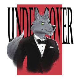 anthro black_clothing black_necktie black_nose black_suit clothed clothing fangs front_view fur glistening glistening_eyes green_eyes grey_body grey_fur grey_hair grey_tail hair male mouth_closed necktie short_hair simple_background solo suit tail teeth topwear white_clothing white_topwear crazydrak fenrir_(thefenrir) canid canine canis mammal wolf 1:1 2022 dated half-length_portrait hi_res portrait signature