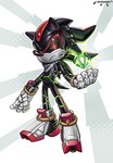 5_fingers ambiguous_gender anthro black_body black_eyes fingers gem looking_at_viewer slim_anthro slim_male solo white_body lordyanyu sega sonic_the_hedgehog_(series) shadow_the_hedgehog eulipotyphlan hedgehog mammal 2024