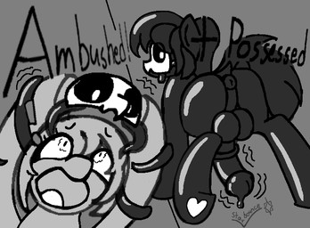 bodily_fluids brainwashing butt clothing corruption cum cum_drip dripping emanata female feral gameplay_mechanics genital_fluids grey_background hypnosis latex latex_clothing latex_skinsuit looking_at_viewer looking_back mask mind_control parasite possession precum precum_drip presenting presenting_hindquarters raised_leg scared screaming simple_background skinsuit solo standing takeover tentacles text tight_clothing starbounce changed_(video_game) hasbro my_little_pony puro_(changed) rose_noir earth_pony equid equine horse living_latex mammal pony monochrome signature
