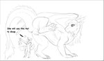 anthro anus belly black_sclera canid canine canis clothing comic demon dogga dragon dragon_wings dreiko94 duo english_text fangs feet female feral genitals hair hat headgear headwear herm horn intersex intersex/female lagomorph leporid magic male male/female mammal mythological_creature mythological_scalie mythology pussy rabbit scalie size_difference tail teeth text torio_larret trick wings wolf