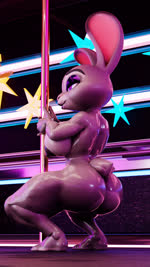 anthro big_breasts big_butt breasts butt clothing dancing eyeliner female glistening glistening_body makeup nude pole pole_dancing presenting presenting_hindquarters prostitution shaking_butt solo strip_club stripper stripper_pole swimwear thick_thighs twerking undercover insany3d disney zootopia judy_hopps lagomorph leporid mammal rabbit 3d_(artwork) 3d_animation animated blender_(artwork) digital_media_(artwork) hi_res no_sound webm