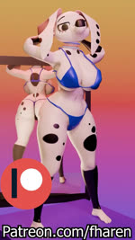 anthro big_breasts big_butt bikini breasts butt clothing dancing female looking_at_viewer mirror mirror_reflection panties reflection solo swimwear thick_thighs two-piece_swimsuit underwear fharen 101_dalmatian_street 101_dalmatians disney dolly_(101_dalmatians) canid canine canis dalmatian domestic_dog mammal 3d_(artwork) 3d_animation 9:16 animated digital_media_(artwork) hi_res no_sound short_playtime webm
