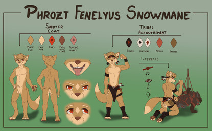 4_fingers 4_toes anatomically_correct anatomically_correct_genitalia animal_genitalia anthro backsack ball_rope balls bdsm biped bondage bottomwear bound brown_body brown_fur brown_pawpads clothing countershade_torso countershading diamond_(marking) digitigrade dipstick_tail duo feet fingerpads fingers fist foot_wraps fully_sheathed fur genital_rope genitals gradient_background head_fur hindpaw loincloth loose_feather male male/male male_anthro markings nipples nude_male one_eye_closed pawpads paws raised_arm red_eyes restraints rope rope_around_balls rope_bondage sheath simple_background smile solo_focus standing submissive submissive_anthro summer_coat tail tail_markings text toes tongue tongue_out tribal uvula wraps phrozt phrozt_(character) arctic_fox canid canine fox mammal true_fox absurd_res digital_media_(artwork) english_text hi_res model_sheet