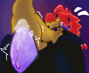 anal anal_penetration bodily_fluids cum cum_in_ass cum_inside duo feral genital_fluids genitals male male/male penetration penis quadruped simple_background sirunfurr rain_world videocult monk_(rain_world) lizard_(rain_world) slugcat hi_res shaded