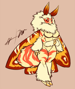 4_arms 4_wings antennae_(anatomy) anthro arm_tuft arthropod_abdomen big_breasts biped breasts brown_wings claws featureless_breasts female female_anthro finger_claws fluffy front_view fur head_tuft insect_wings leg_tuft mane mouthless multi_arm multi_limb multi_wing multicolored_body multicolored_fur multicolored_wings neck_tuft non-mammal_breasts nude orange_body orange_fur orange_wings red_eyes simple_background solo standing stripes tan_background tan_body tan_fur three-quarter_view toe_claws tuft white_body white_fur wings unknown_artist unknown_artist_signature arthropod insect lepidopteran moth colored digital_media_(artwork) full-length_portrait portrait signature source_request