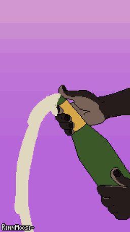 alcohol anthro beverage blush breasts bulge champagne champagne_bottle champagne_glass container cup drinking_glass duo exposed_breasts female glass glass_container glass_cup holidays liquid_on_breast male nipples non-mammal_nipples solo spilling_drink rennmoose new_year new_year_2026 crassie_(rennmoose) iris_(rennmoose) crocodile crocodilian gecko lizard reptile scalie 9:16 absurd_res animated digital_media_(artwork) hi_res long_playtime no_sound pixel_(artwork) pixel_animation webm