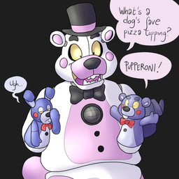 anthro machine puppet blueballs five_nights_at_freddy's scottgames sister_location funtime_freddy_(fnafsl) puppet_bonnie_(fnafsl) animatronic bear lagomorph leporid mammal rabbit robot 2016 digital_drawing_(artwork) digital_media_(artwork)