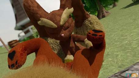anthro brown_body brown_fur duo female female/female female_penetrated female_penetrating female_penetrating_female female_pov feral first_person_view fisting fur genitals kneeling lying on_back penetration receiving_pov red_body red_fur sex spread_legs spreading vaginal vaginal_penetration vulva doublestuffed nintendo pokemon eeveelution flareon generation_1_pokemon generation_4_pokemon lopunny pokemon_(species) 16:9 3d_(artwork) 3d_animation animated digital_media_(artwork) huge_filesize no_sound short_playtime video widescreen