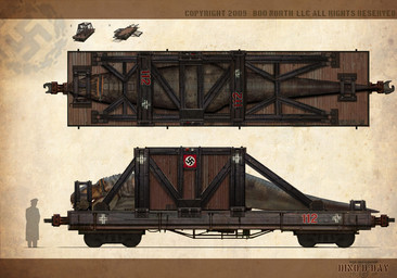 ambiguous_gender duo feral harness high-angle_view lying nazi public_transportation rail_transit restraints side_view swastika vehicle ben_mauro dino_d-day dinosaur human mammal prehistoric_species reptile scalie theropod tyrannosaurid tyrannosauroid tyrannosaurus tyrannosaurus_rex 2009 concept_art