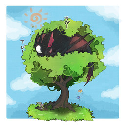 ambiguous_gender black_body black_fur bodily_fluids bubble cloud eyes_closed fur insect_wings membrane_(anatomy) membranous_wings outside plant red_body red_fur sky sleeping snot snot_bubble solo sun tail text tree wings de_ktgr capcom european_mythology monster_hunter mythology arthropod butterfly dragon flying_wyvern insect lepidopteran mythological_creature mythological_scalie nargacuga scalie western_dragon wyvern 1:1 japanese_text