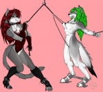 bdsm bondage bound breasts claws collar cuffs domination ereshkigal234 fangs female female_domination hindpaw hook lesbian nebri nipple_clamp nude paws shackles spreader_bar stretching torture
Rating: Explicit
Score: 10
User: spy02
Date: December 04, 2012