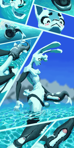 ahegao anthro anthro_on_feral aroused balls_deep bestiality big_butt black_clothing black_panties black_underwear blush bodily_fluids buckteeth butt clenching_balls clothed clothing cum cum_in_mouth cum_inflation cum_inside duo excessive_cum excessive_genital_fluids fellatio femboy feral feral_penetrated feral_raped fish_tail fishjob forced forced_penetration foreskin genital_fluids genitals gloves_(marking) imminent_rape imminent_sex improvised_penetrable_sex_toy improvised_sex_toy inflation instant_orgasm intense interspecies intrusive_thoughts lips living_penetrable_sex_toy looking_pleasured low-angle_view male male_on_feral markings masturbation navel oral outside panties partially_clothed partially_submerged penetration penile penis penis_on_lips pressed_against_penis rabbit_ears rape retracted_balls retracted_foreskin scut_tail sex short_tail side_view size_difference small_waist smaller_penetrated solo suction swimwear tail teeth thick_lips thick_thighs translucent underwear underwear_down water white_body white_penis x-ray_view kayan_kord aquatic fish lagomorph mammal absurd_res comic hi_res