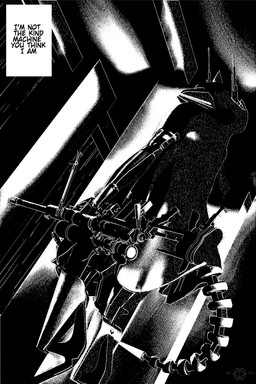 ambiguous_gender antennae_(anatomy) anthro bipod bolt_action_rifle cape clothing dialogue gun holding_object holding_weapon hood inside looking_at_viewer low-angle_view machine poncho raining ranged_weapon rifle rifle_scope running_blade screen screen_face segmented_tail sniper_rifle solo talking_to_viewer weapon syn-blue dr_g3sg1_(syn-blue) android robot 2026 3d_(artwork) adobe_photoshop_(artwork) black_and_white digital_media_(artwork) hi_res monochrome watermark nonbinary_(lore)