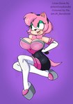 big_breasts bodysuit boots breasts cleavage clothed clothing crossed_legs curvy_figure exposed_shoulder female footwear half-closed_eyes high_heels legwear narrowed_eyes shoes sitting skinsuit solo text thigh_boots thigh_highs tight_clothing kjr_whatever minxydoodle sega sonic_the_hedgehog_(series) amouge amy_rose rouge_the_bat eulipotyphlan hedgehog mammal 2024 colored_sketch english_text hi_res sketch