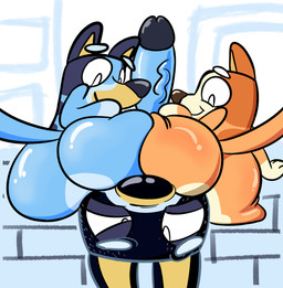 anthro big_butt big_penis blue_body butt erection facesitting female genitals group loli looking_back male male/female nude orange_body penis sitting sitting_on_another smile trio young young_anthro young_female raknytro bluey_(series) bandit_heeler bingo_heeler bluey_heeler australian_cattle_dog canid canine canis cattledog domestic_dog herding_dog mammal pastoral_dog absurd_res hi_res daughter_(lore) father_(lore) father_and_child_(lore) father_and_daughter_(lore) incest_(lore) parent_(lore) parent_and_child_(lore) parent_and_daughter_(lore) sibling_(lore) sister_(lore) sisters_(lore)