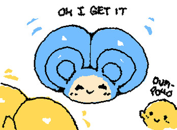 ambiguous_feral ambiguous_gender armless big_butt big_ears black_text blue_butt blue_ears blue_inner_ear blush blush_lines butt closed_smile dialogue emanata eyes_closed feral glistening glistening_butt group huge_butt hyper hyper_butt legless limbless mostly_offscreen_ambiguous mostly_offscreen_character mouth_closed multicolored_body short_tail simple_background smile smiling_at_viewer squigglevision tail tan_body tan_face text trio two_tone_body white_background yellow_body yellow_butt yellow_tail ligma_(artist) kirby_(series) nintendo kirby mammal mouse murid murine rodent squeaker_(kirby) waddling_head 2025 animated digital_media_(artwork) english_text flat_colors low_res wigglypaint_(artwork)